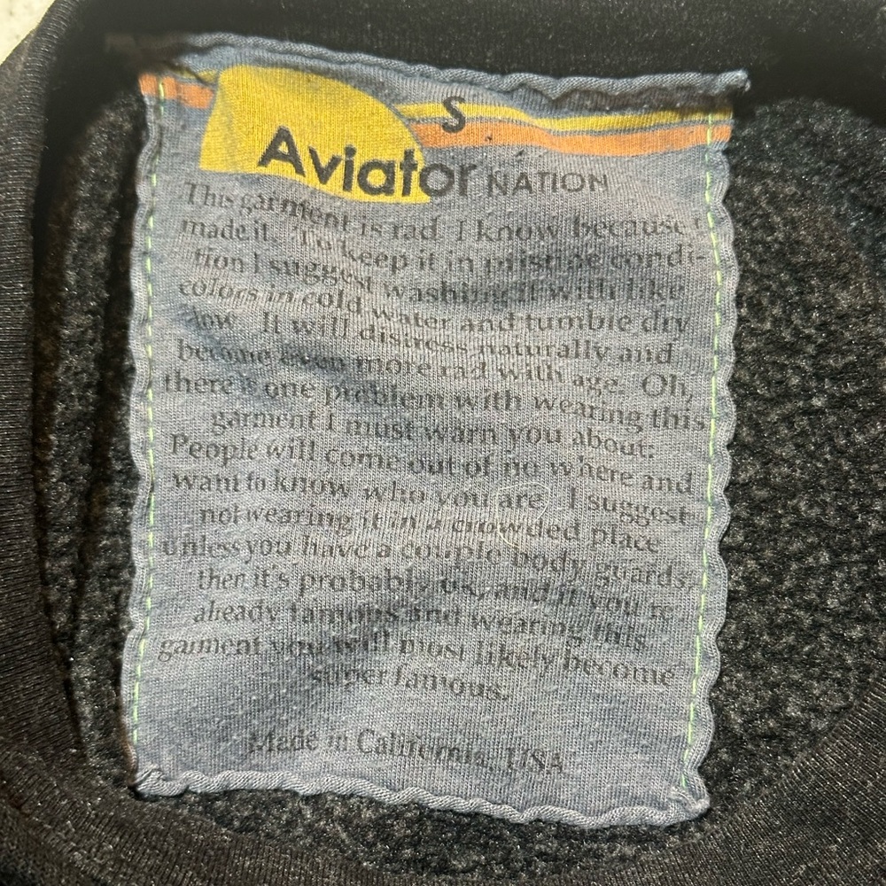 Aviator Nation EUC NEVER STOP CHASING RAINBOWS CREW SWEATSHIRT - Picture 6 of 14